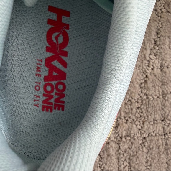 Hoka One One Women's Shoes - Light Blue and Yellow - Picture 6 of 10